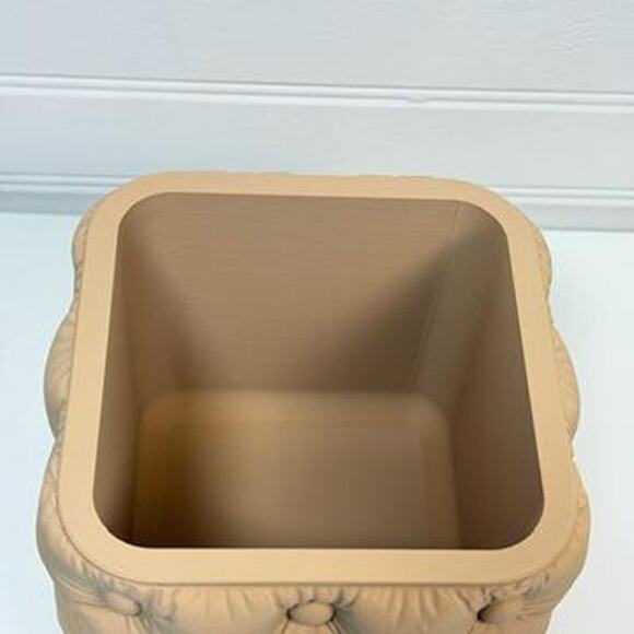 Chesterra Cashepot Planter, Tabletop Pot, Tufted Design, Inflated Planter, - Picture 6 of 11